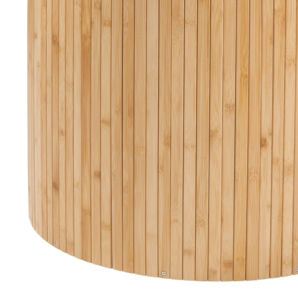 Tavolino Rotondo da Salotto Ledepid 48 x Ø60 cm - Naturale [en.casa]