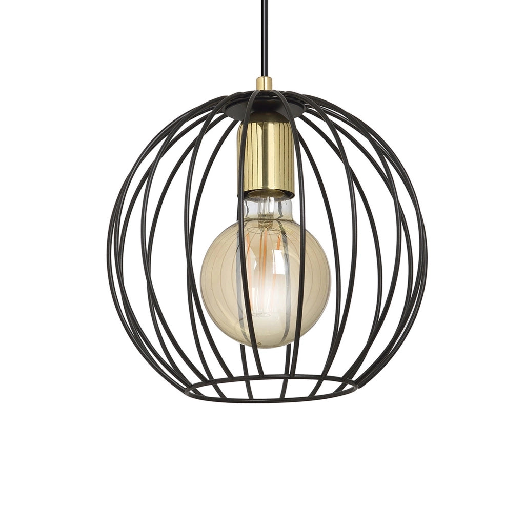 Sospensione Contemporanea Omoikane Acciaio Nero 1 Luce E27 Ip20
