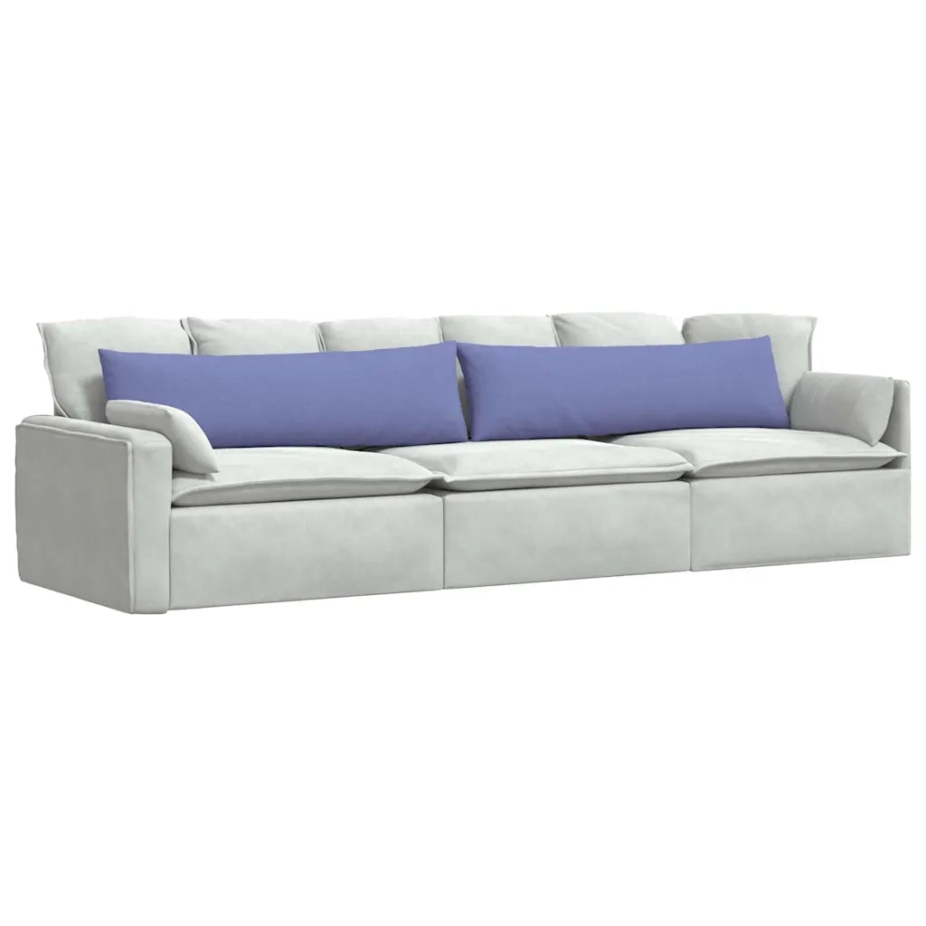 Cuscini da Divano 2 pcs Blu jeans 145 x 40 cm Tessuto