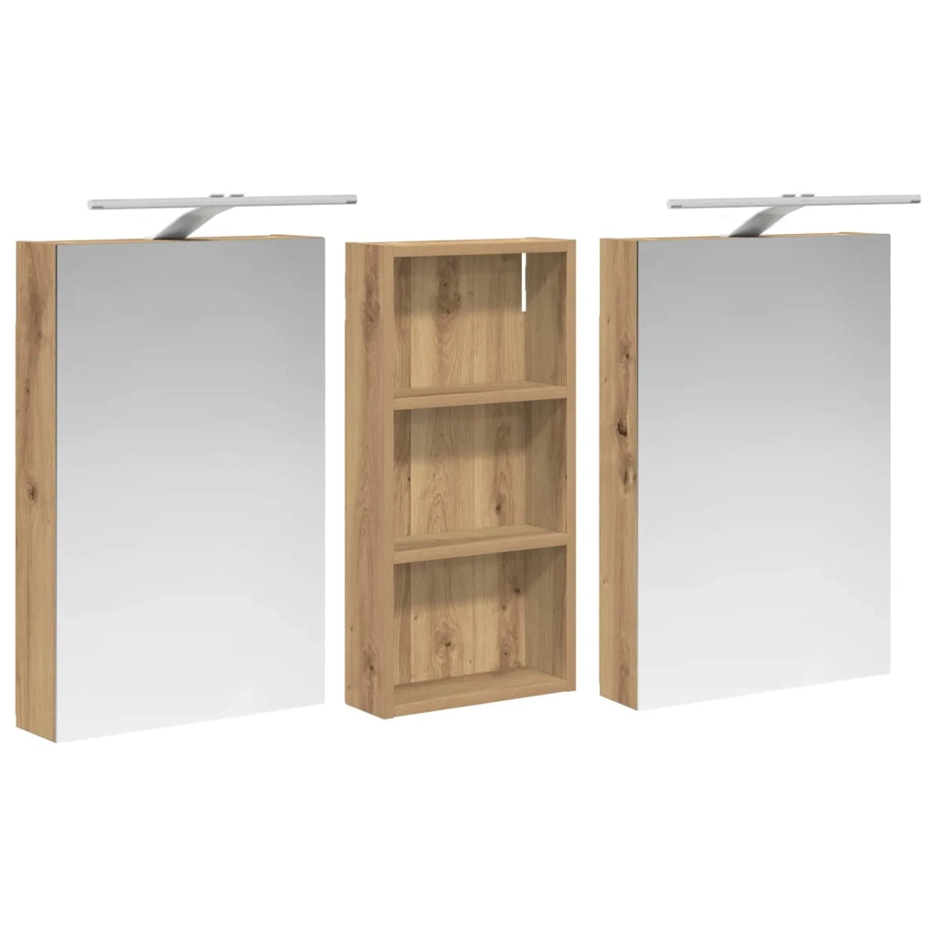 Set di Armadi da Bagno con porta 3 pcs 110 x 10,5 x 60,5 cm 3403727