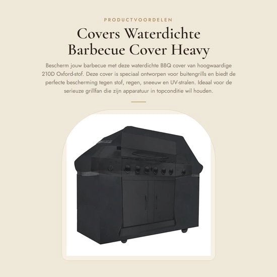 Copertura per barbecue impermeabile - 210D tessuto di Oxford - resistente alle abrasioni - resistente ai raggi UV - impermeabile al vento - dimensioni 145 x 61 x 117 cm - copertura per griglia