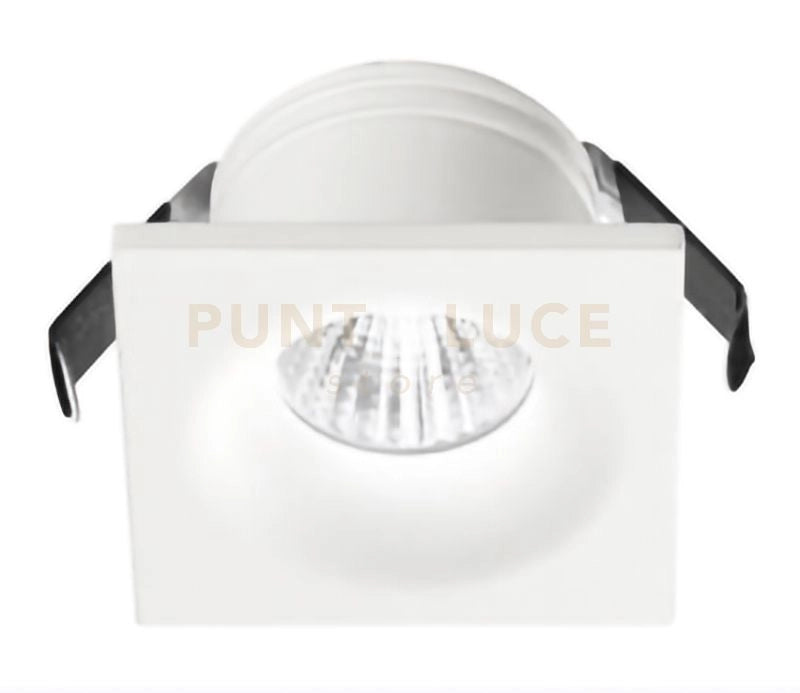 GFA851N- FARETTO DA INCASSO QUADRATO BIANCO LED 4000K 340LM 4W 4,5X4,5CM ALLUMINIO E VETRO