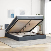 Struttura Letto Pouf con Materassi 200x200 cm Velluto 3312573