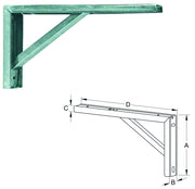MENSOLE ZN PORTAPIANI ART.128 CM.40