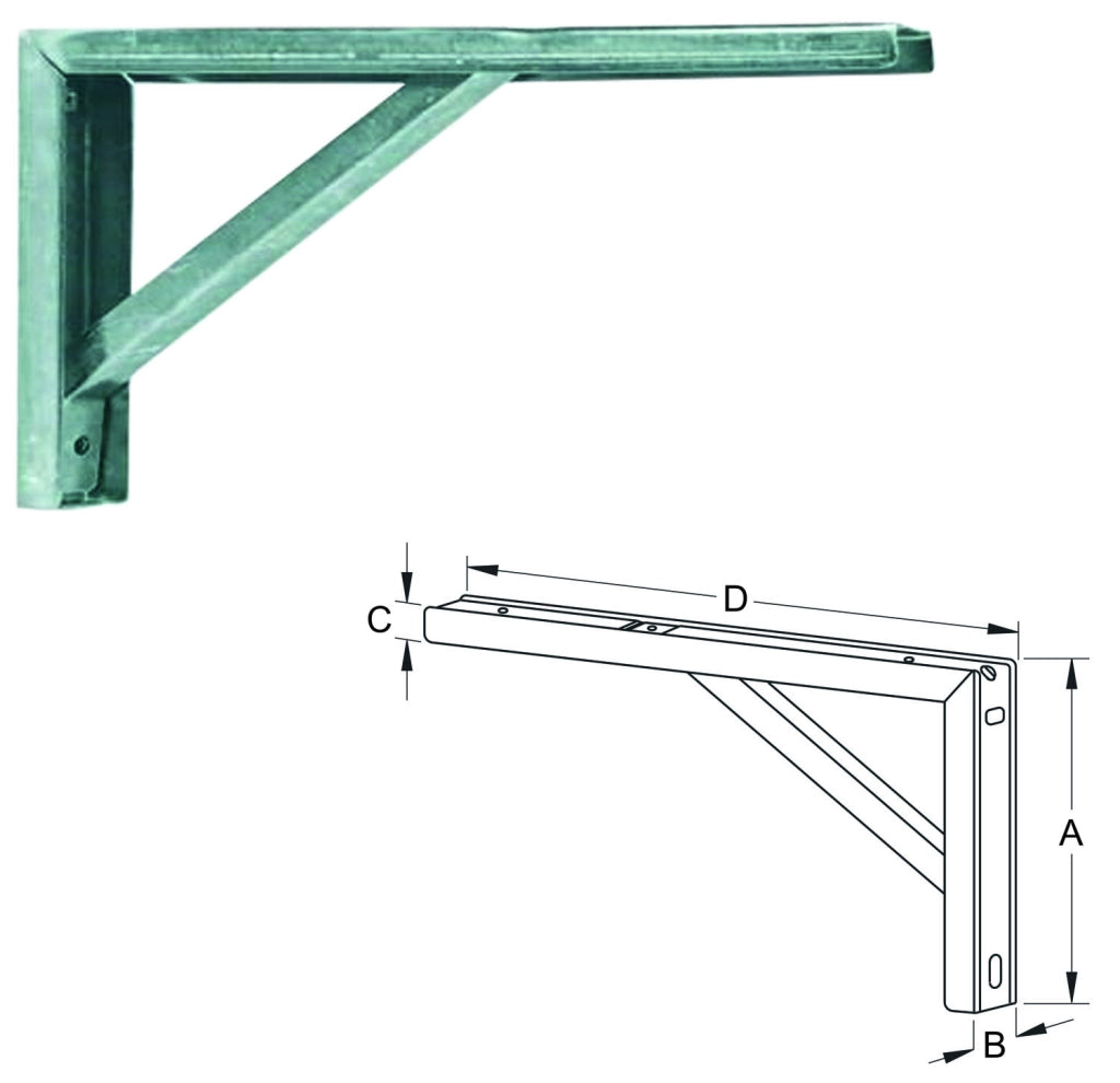 MENSOLE ZN PORTAPIANI ART.128 CM.40