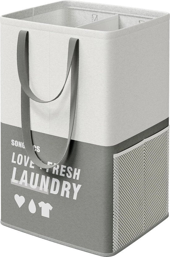 Wastafel 90L con 2 cassetti stante, maniglia doppia pieghevole per bagno camera da letto, colore grigio scuro, 40 x 35 x 65 cm