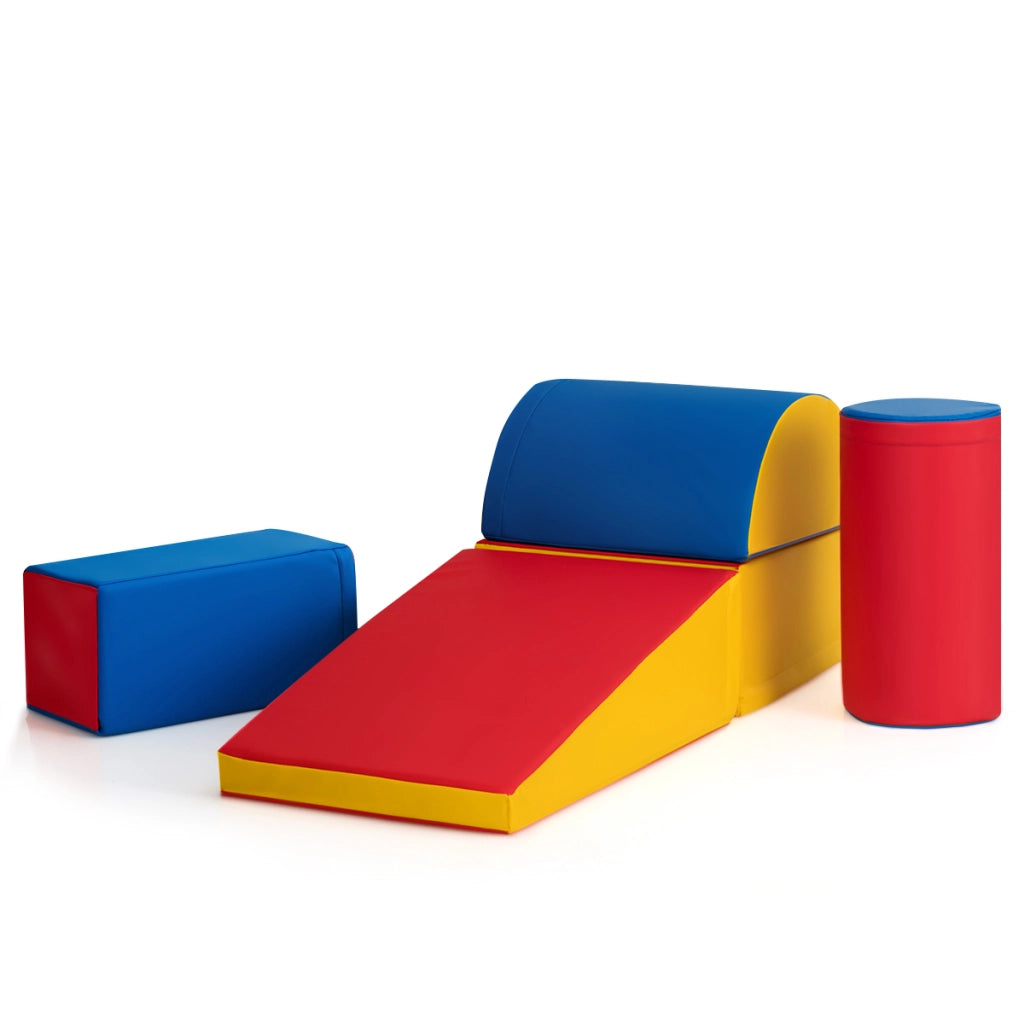 Set di 5 blocchi giocattoli con diverse forme e colori per bambini, Giocattolo per arrampicata e strisciamento