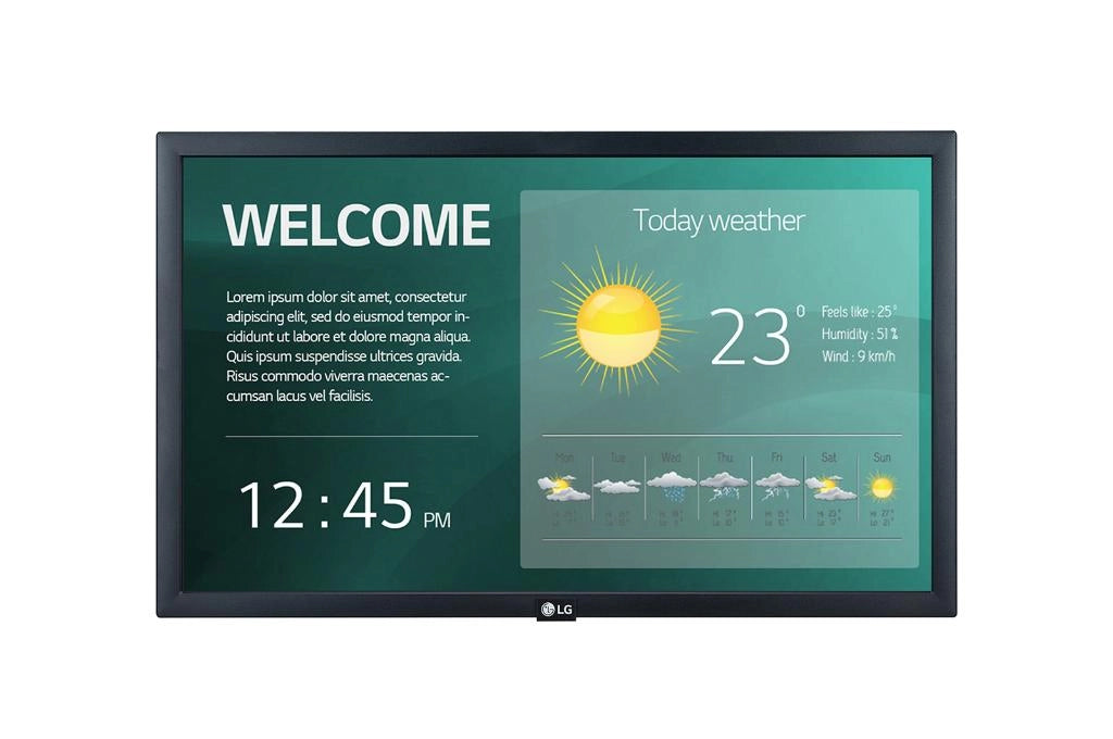 Lg 22sm3g-b visualizzatore di messaggi pannello piatto per segnaletica digitale 54,6 cm (21.5") ips wi-fi 250 cd/m² full hd nero processore integrato 16/7