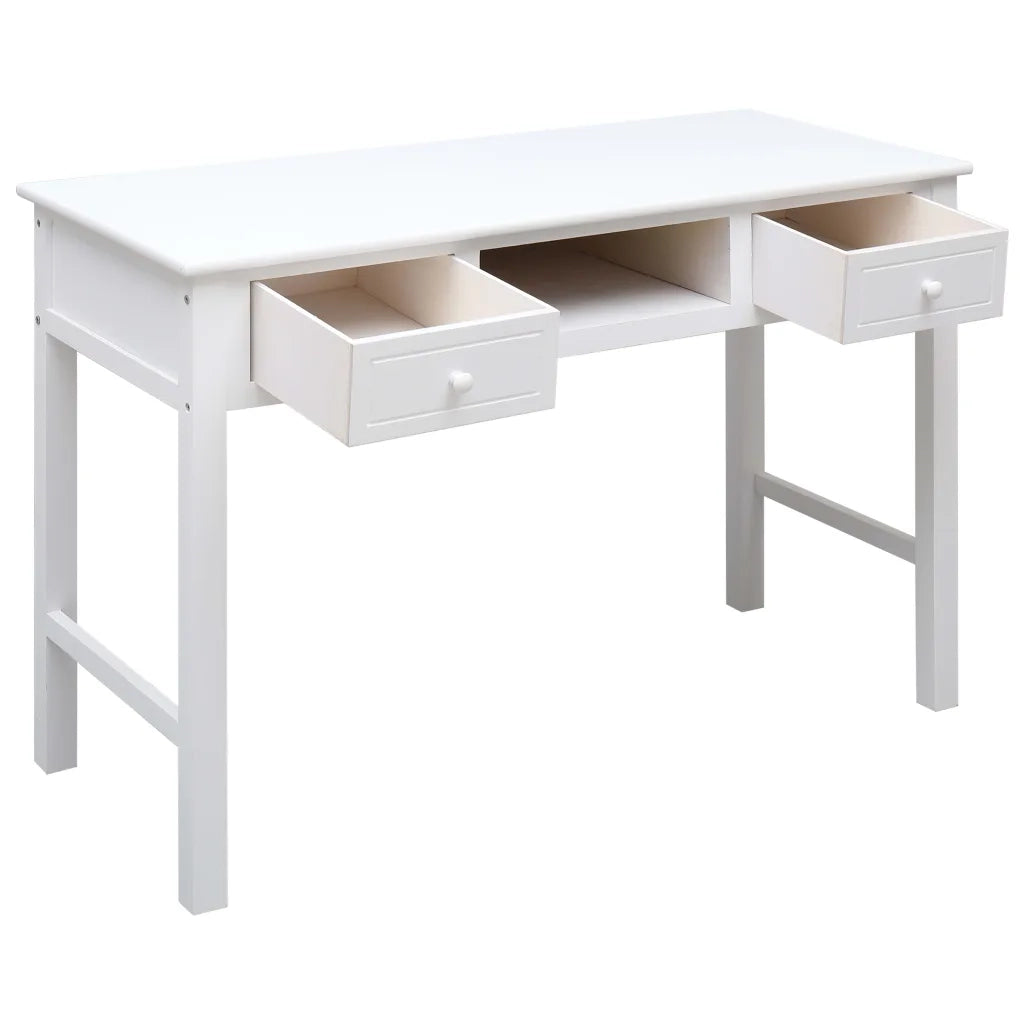Scrivania Bianca 110x45x76 cm in Legno 284157