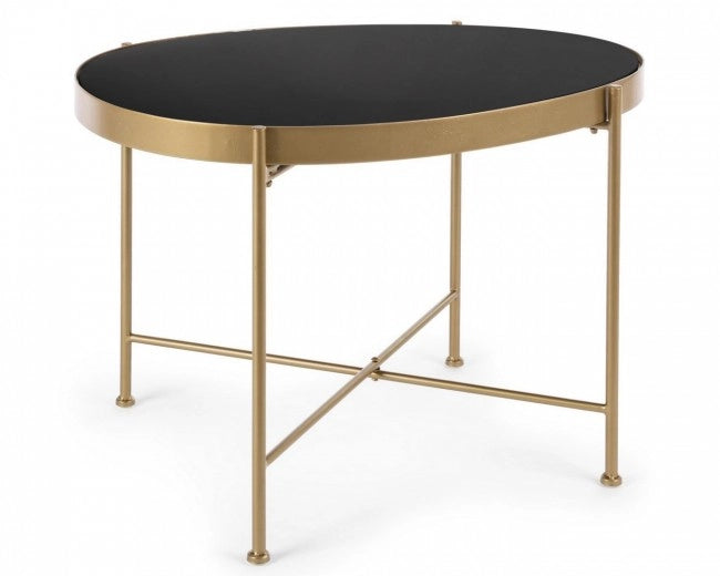 Tavolino Rashida Oro 63x46 in Metallo