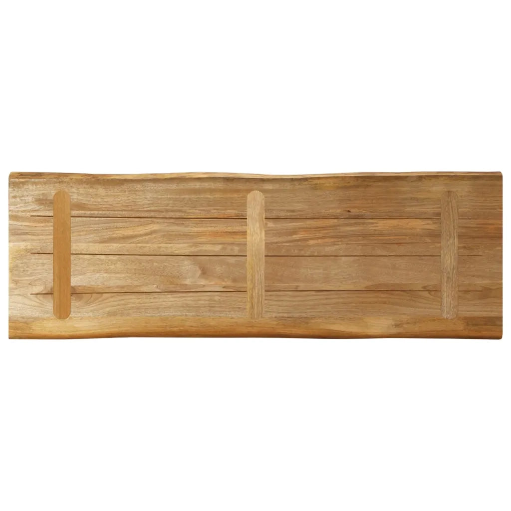 Piano Tavolo Bordi Vivi 120x40x3,8 cm Legno di Mango Grezzo 370686