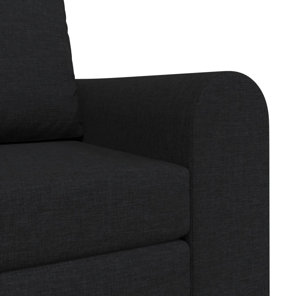 Divano Letto 2-in-1 Nero 98x71x83 cm in Tessuto