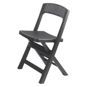 Sanzeno, Sedia da Esterno una Sedia Made in Italy, Nero Antracite