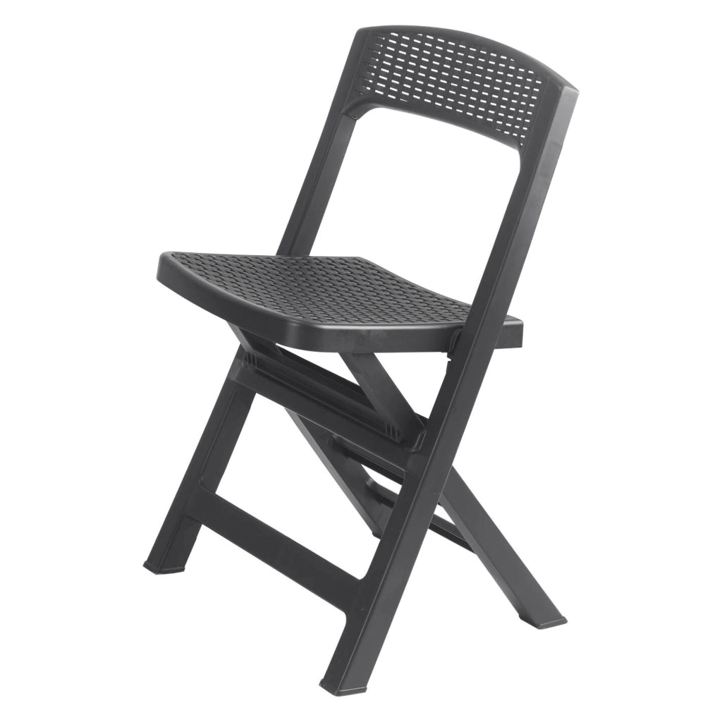 Sanzeno, Sedia da Esterno una Sedia Made in Italy, Nero Antracite