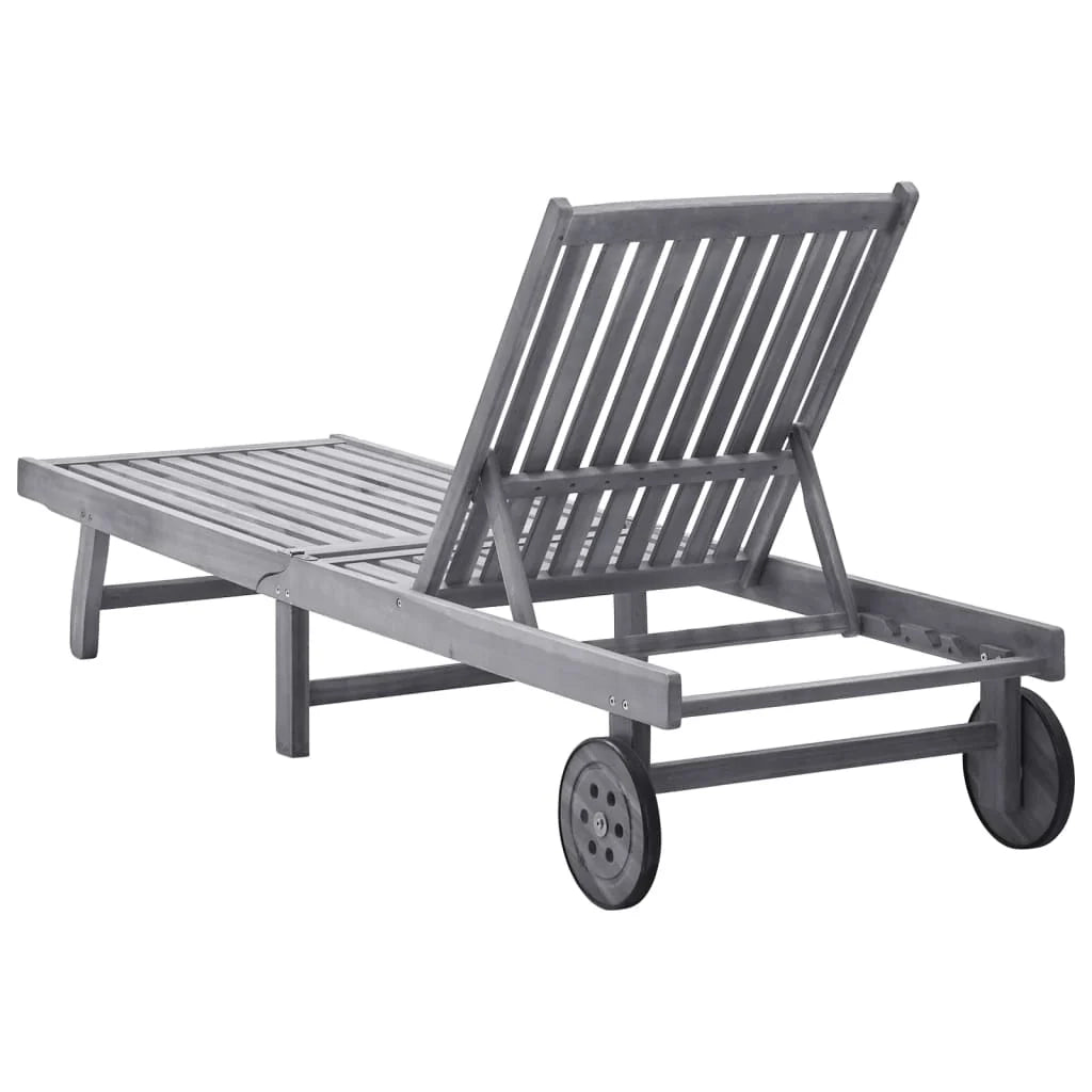 Lettino prendisole sedia a sdraio lettino prendisole letto da giardino mobili da esterno per patio legno massello di acacia 02_0012703