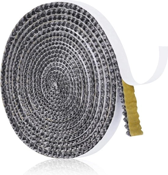 Cavo di isolamento per camino in fibra ottica - Autoadesivo - 2x15mm - 4m - Resistente al calore fino a 550°C - Nastro di sigillatura per camino - Sigillatura per porte di camino in legno - Adatto a tutte le stufe a legna, camini e stufe a legna