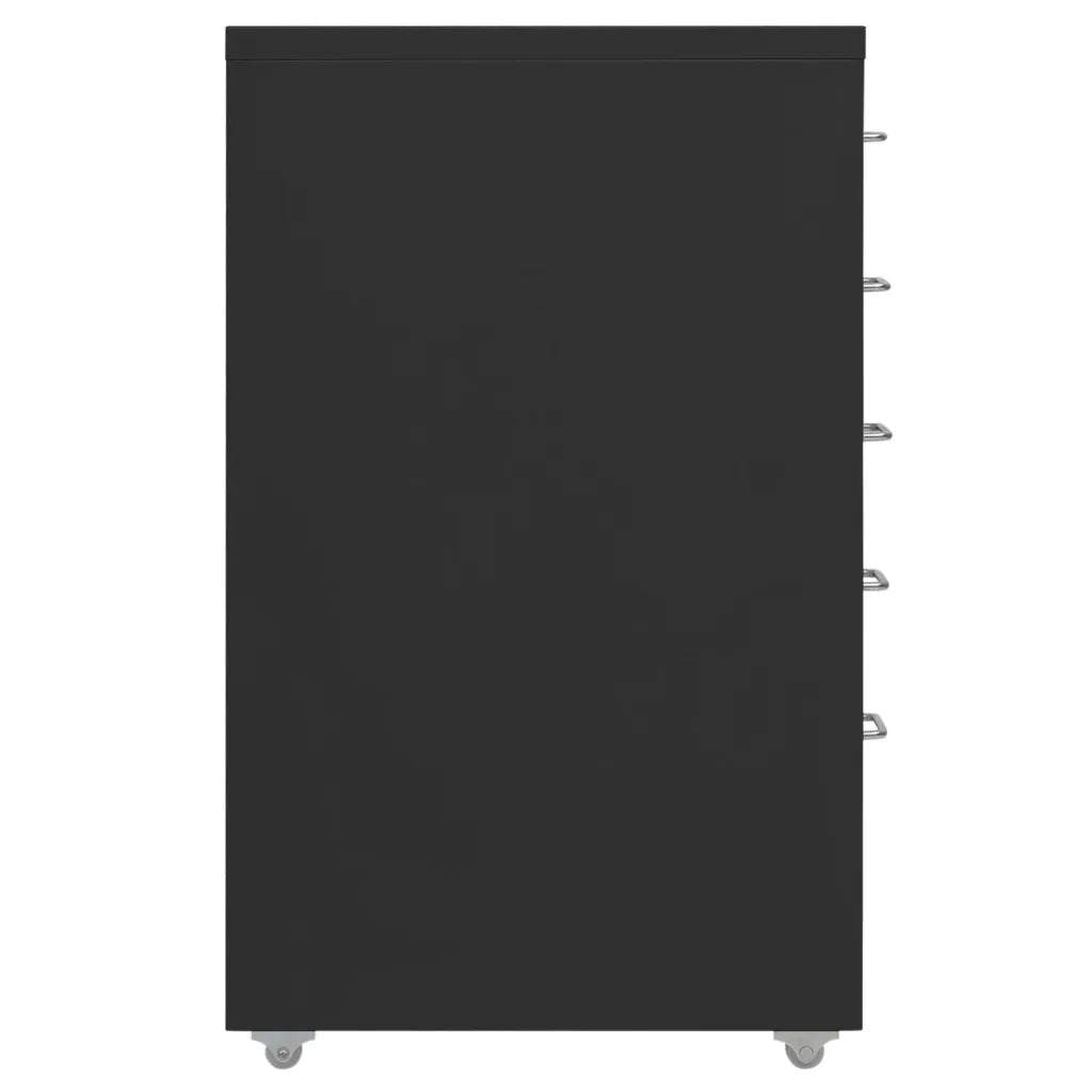 Schedario Mobile Nero 28x41x69 cm in Metallocod mxl 130097