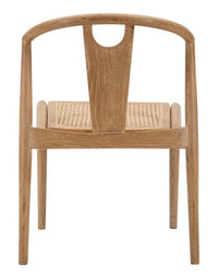 Set 2 Sedie Japan 56x76x53 cm in Legno e Rattan Marrone