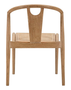 Set 2 Sedie Japan 56x76x53 cm in Legno e Rattan Marrone