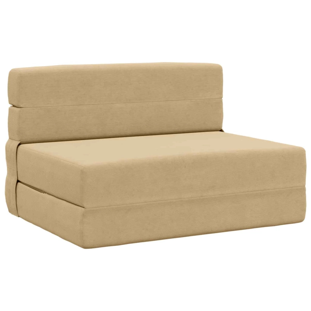 Divano Letto Pieghevole Verde Grigio 100 x 80 x 60 cm Tessuto