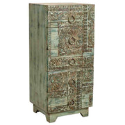Ssinfonico in legno intagliato verde 45x40x100h
