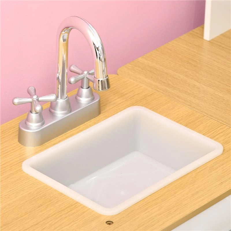 CUCINA GIOCATTOLO 2 PEZZI PER BAMBINI 3-6 ANNI CON UTENSILI DA CUCINA, LUCI ED EFFETTI SONORI, IN MDF E PP