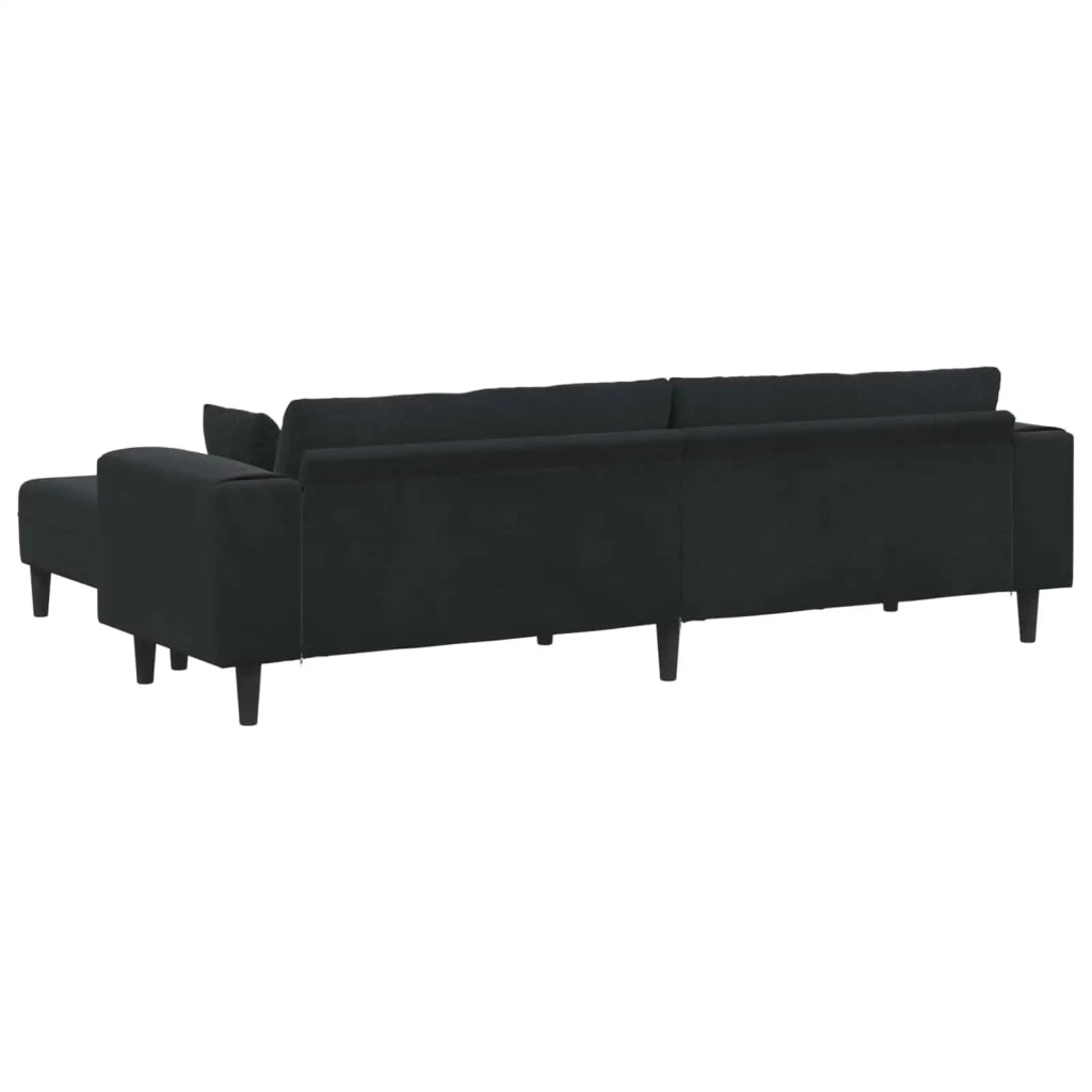 Divano 3 pcs Nero 250 x 188 x 76 cm Velluto 3335177