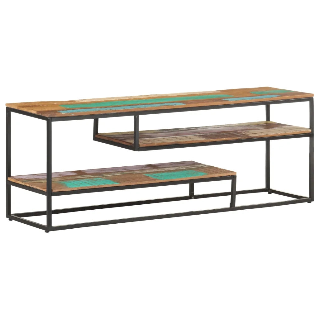 Mobile Porta TV 130x30x45 cm in Legno Massello di Recupero 321624