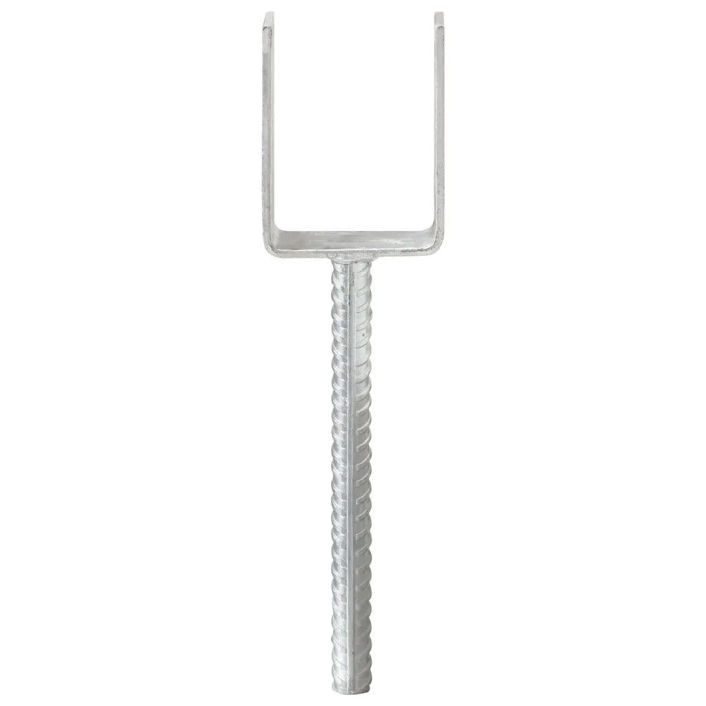 Picchetti per Recinzione 6 pz Argento 7x6x30 cm Acciaio Zincato CFW1285585