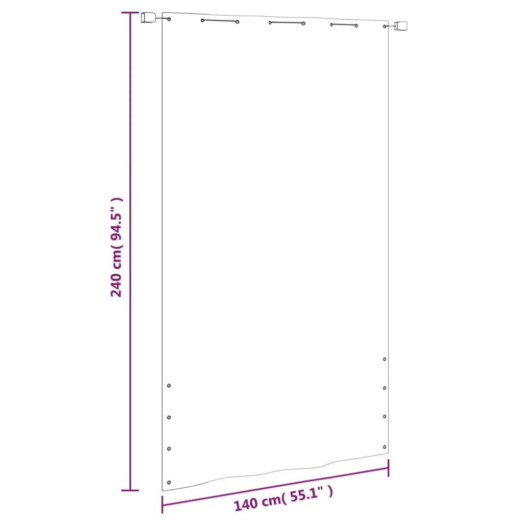 Paravento per balcone frangivista 140 x 240 cm tessuto Oxford verde chiaro 02_0010423