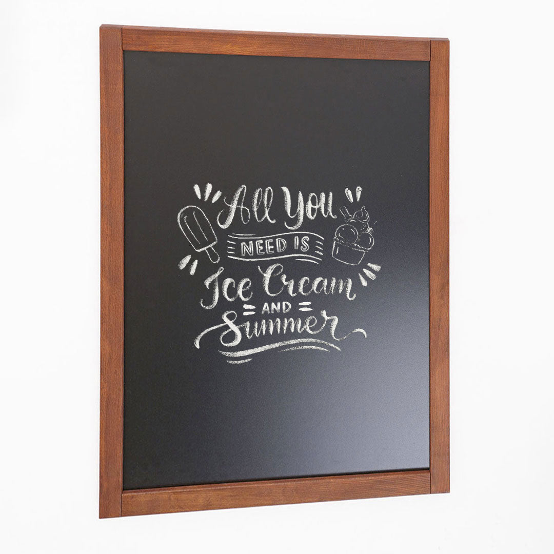 Lavagna con Cornice in Legno 60x80 cm in Legno Dark Wood