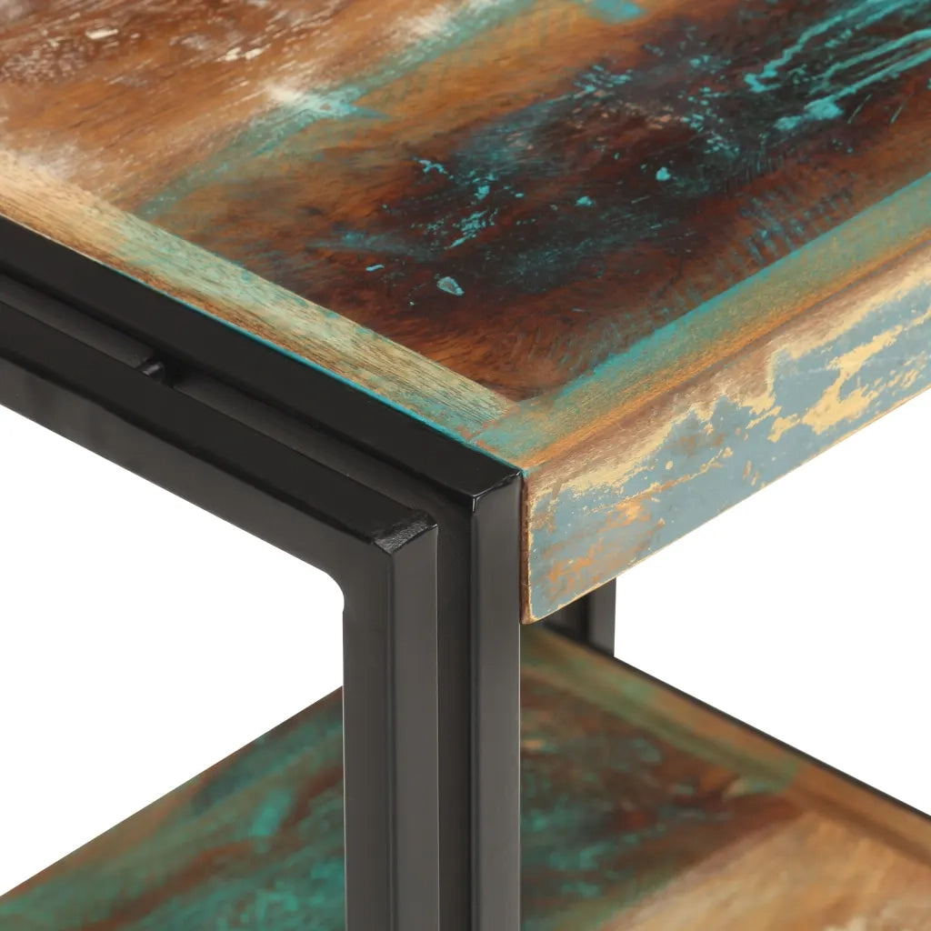 Tavolino Laterale 40x30x40 cm in Legno Massello di Recupero 320684