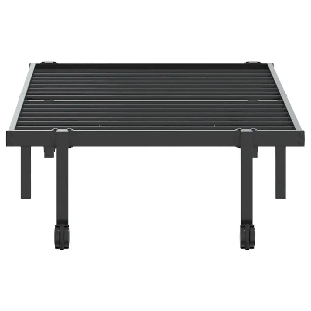 Giroletto senza Materasso Pieghevole Nero 75x190 cm in Acciaio 4103957
