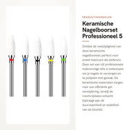 Set di punzoni 5 pezzi - Professionale - Forma a mais - Acciaio inossidabile - Ideale per affilare - Lunghezza 5 cm - Punzoni per unghie