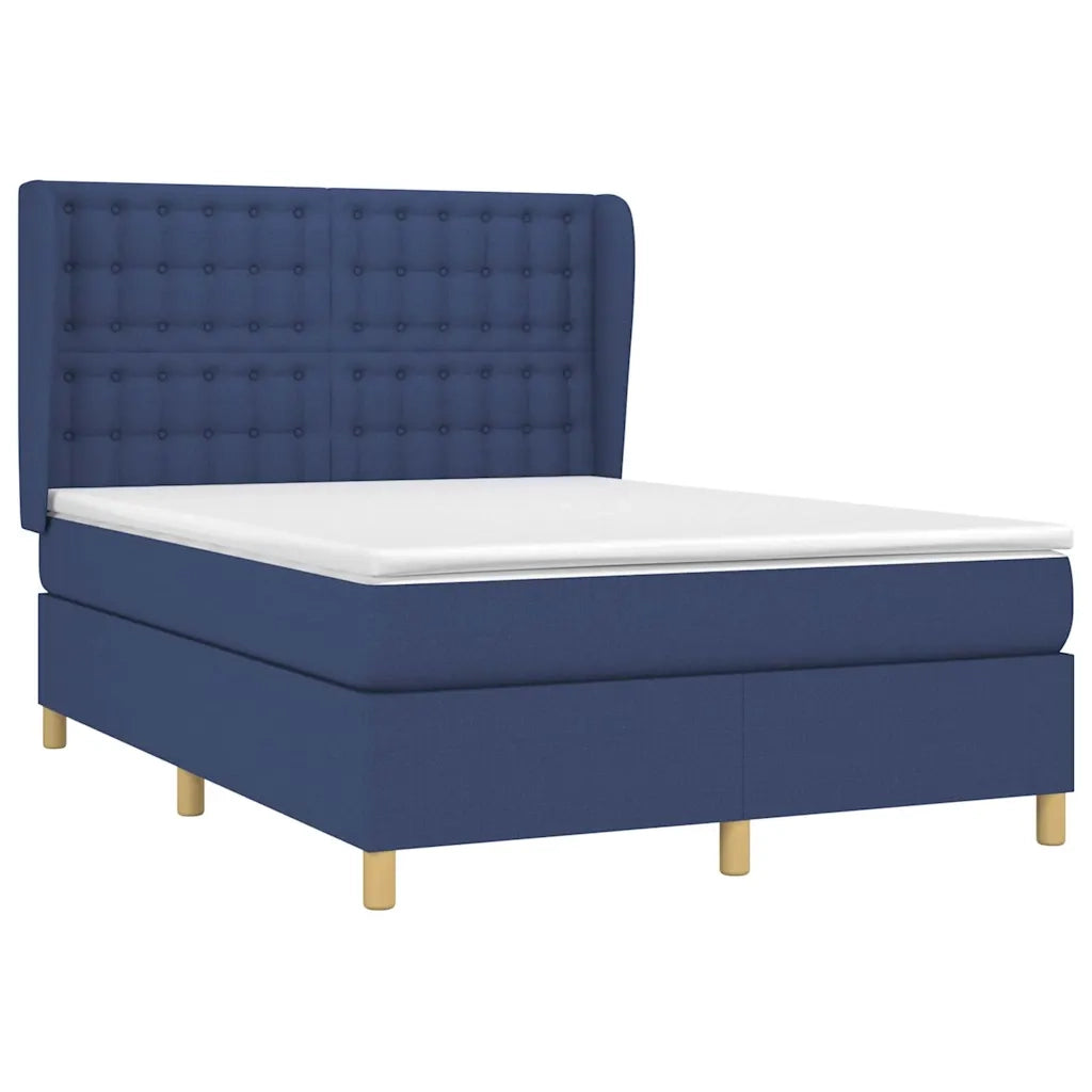 Giroletto a Molle con Materasso Blu 140x200 cm in Tessuto 3128851