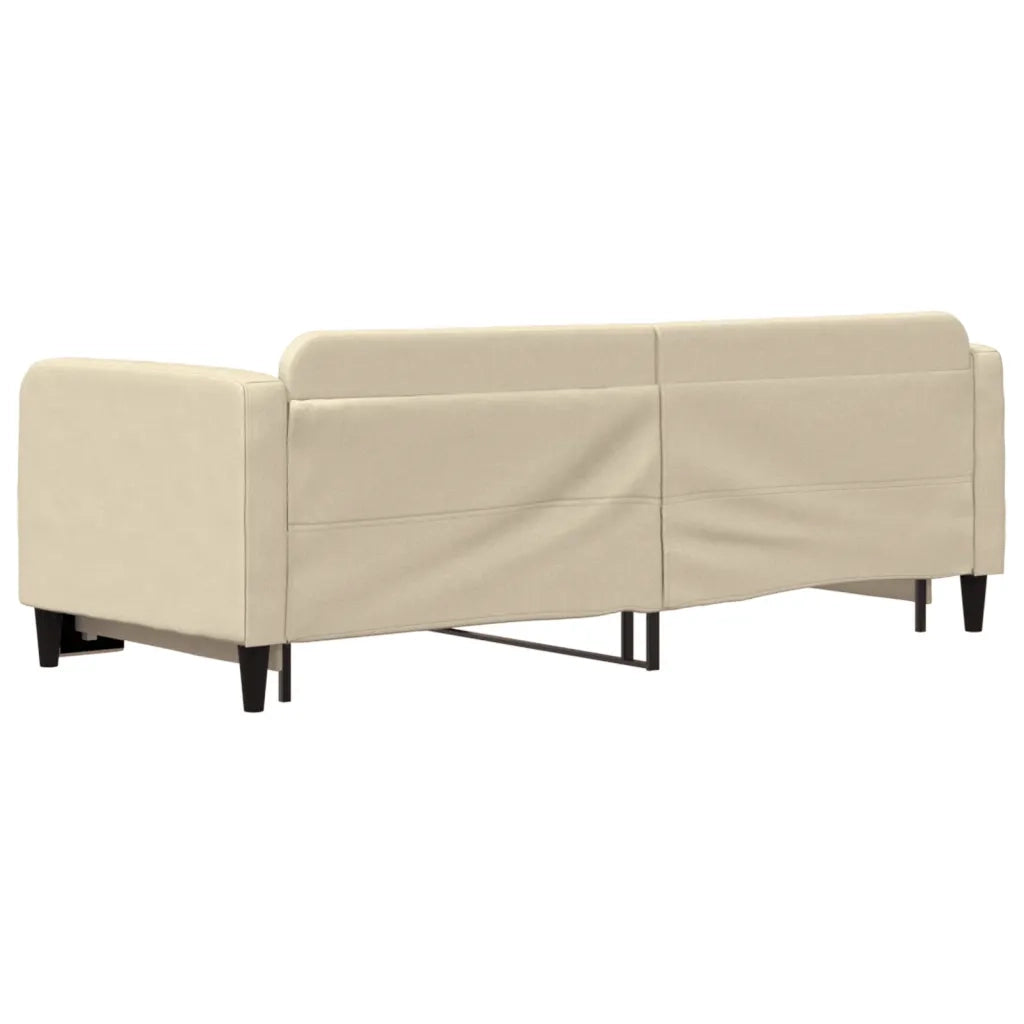 Divano letto | Sof¨¤ letto | Letto singolo Estraibile Crema 80x200 cm Tessuto