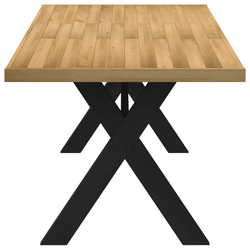 Tavolo Pranzo NOAIN Gambe a Forma X 180x90x75 cm Legno Massello 4100046