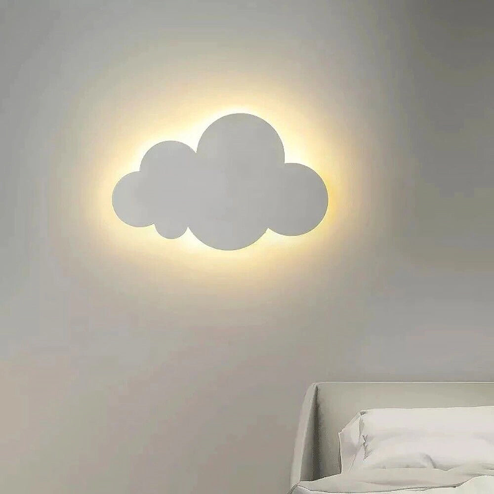 APPLIQUE LAMPADA DA PARETE PER INTERNI LUCE MURO A LED FORMA NUVOLA BIANCA 9W
