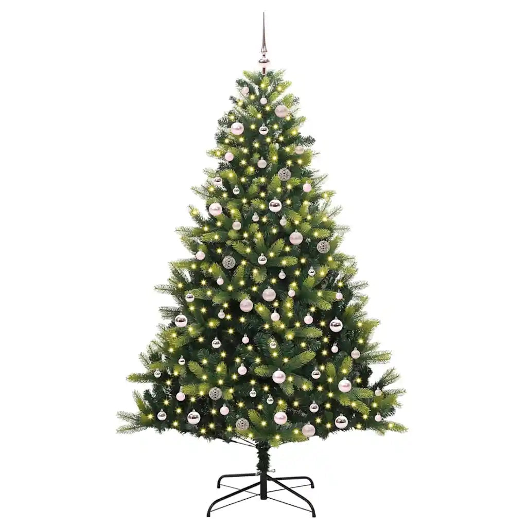 Albero di Natale | Decorazioni natalizie Artificiale a Cerniera con 300 LED 240 cm