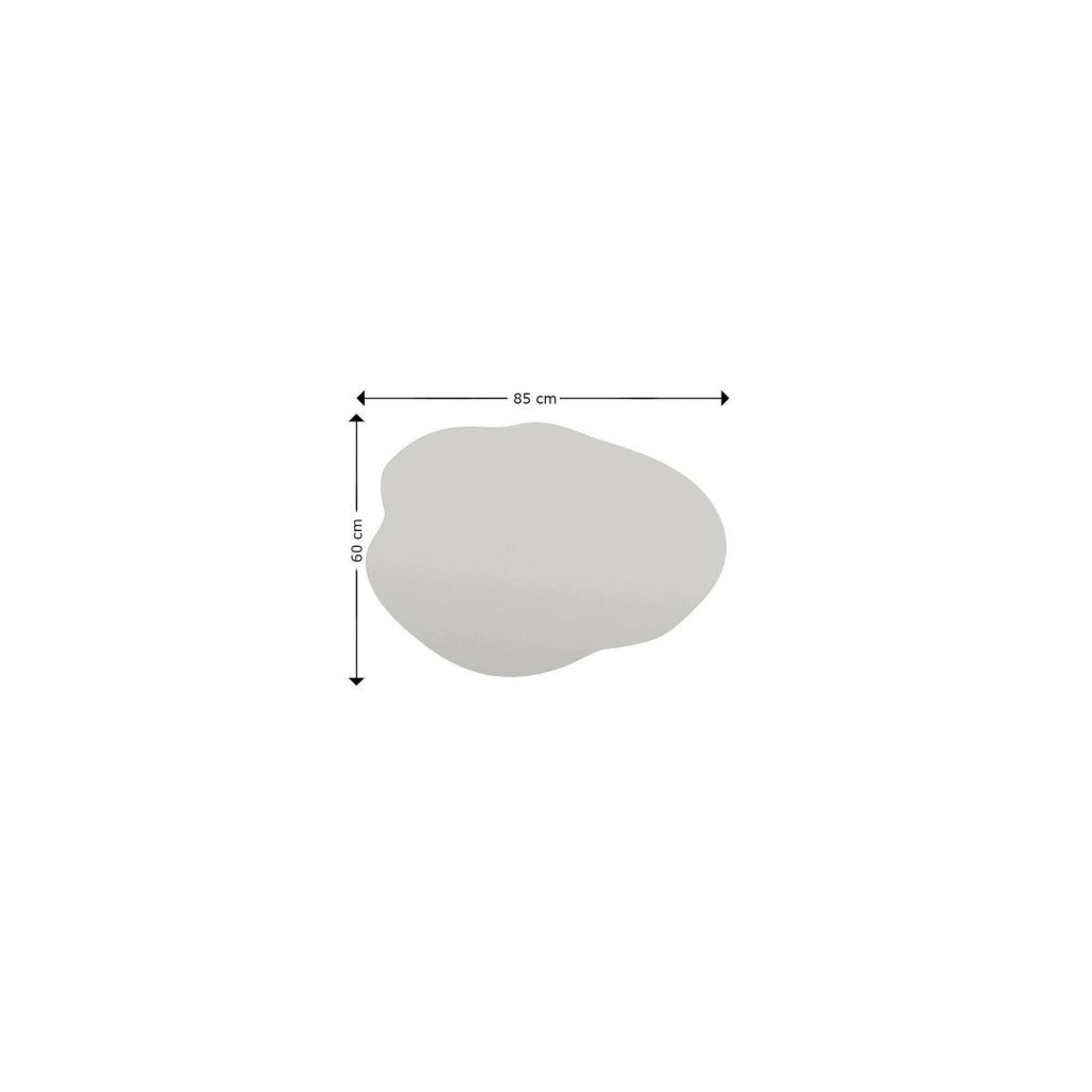 Specchio Freya, Specchiera, Articolo d'arredo a muro, Decorazione con specchio, 60x2h85 cm, Nero