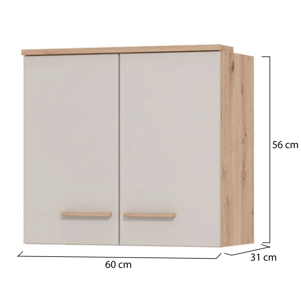 Mobile da Cucina Saracena, Dispensa da Cucina un Ripiano, 60x31x56h cm Beige