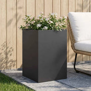 Vaso da giardino Nero 40 x 40 x 75 cm Acciaio laminato a freddo 8005372