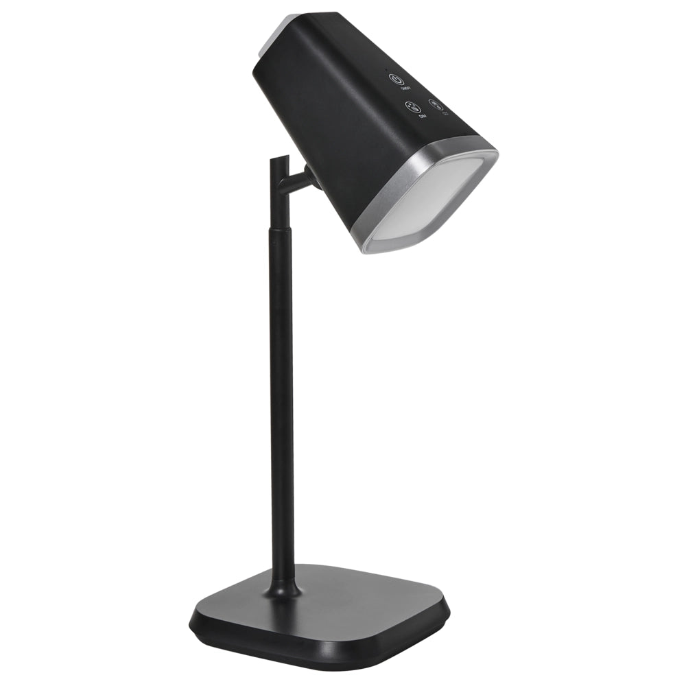 Lampada da tavolo e da parete per ufficio 2 in 1 nero Illuminazione da tavolo Lettura Lampada per computer Braccio staccabile Funzione CCT Dimmer Stepless