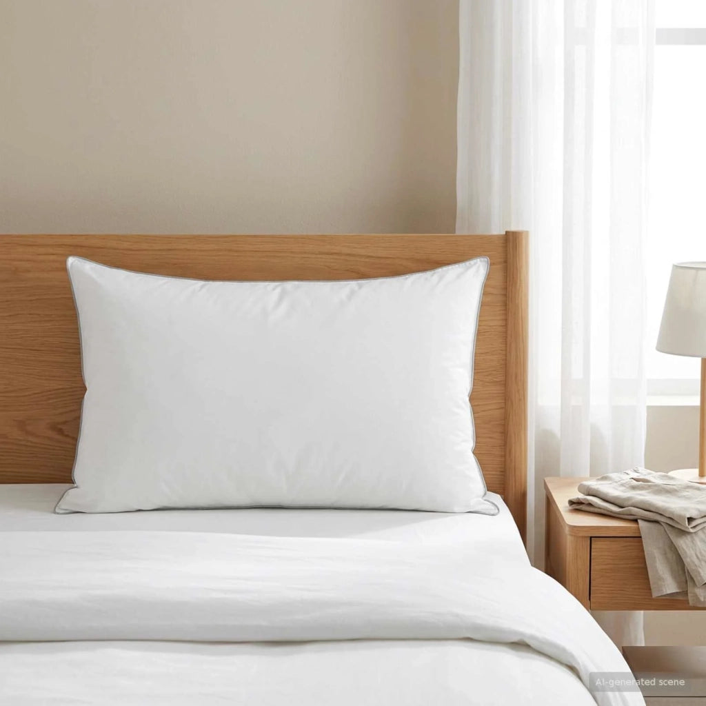 Cuscino 50 x 75 cm Lana Australiana Bianco 42042898