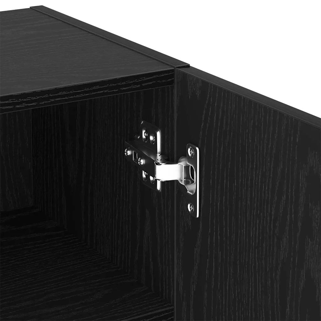 Set mobile TV | Armadietto TV | Mobile Porta TV Rovere Nero 40,5 x 30 x 102 cm Legno multistrato