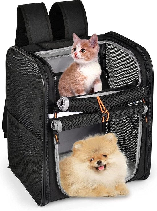 Borsa per cani Borsa per gatti Borsa per animali portatile Opaca borsa per animali con chiusura anti-scivolo (M, 2.0 Nero)