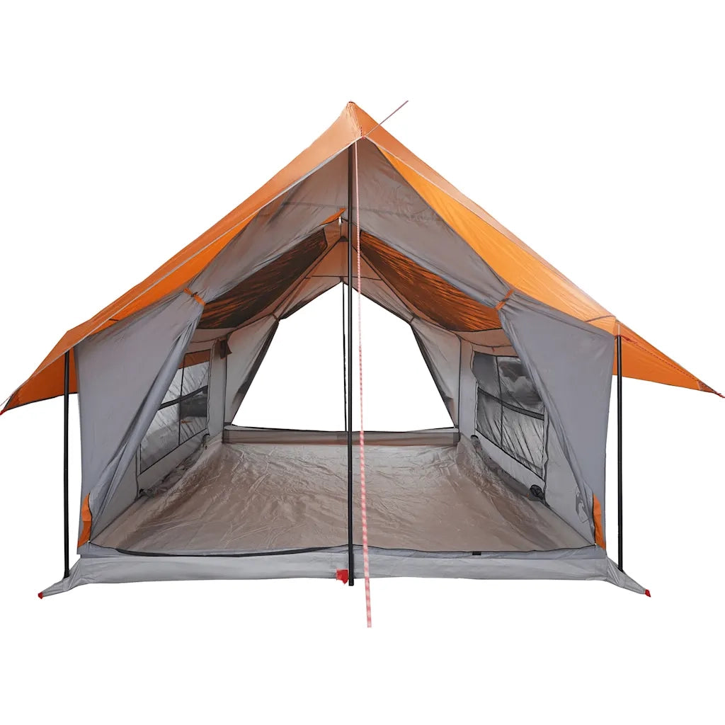 Tenda da Campeggio 5 Persone-Tenda per Escursionismo Grigio e Arancione Impermeabile 181391
