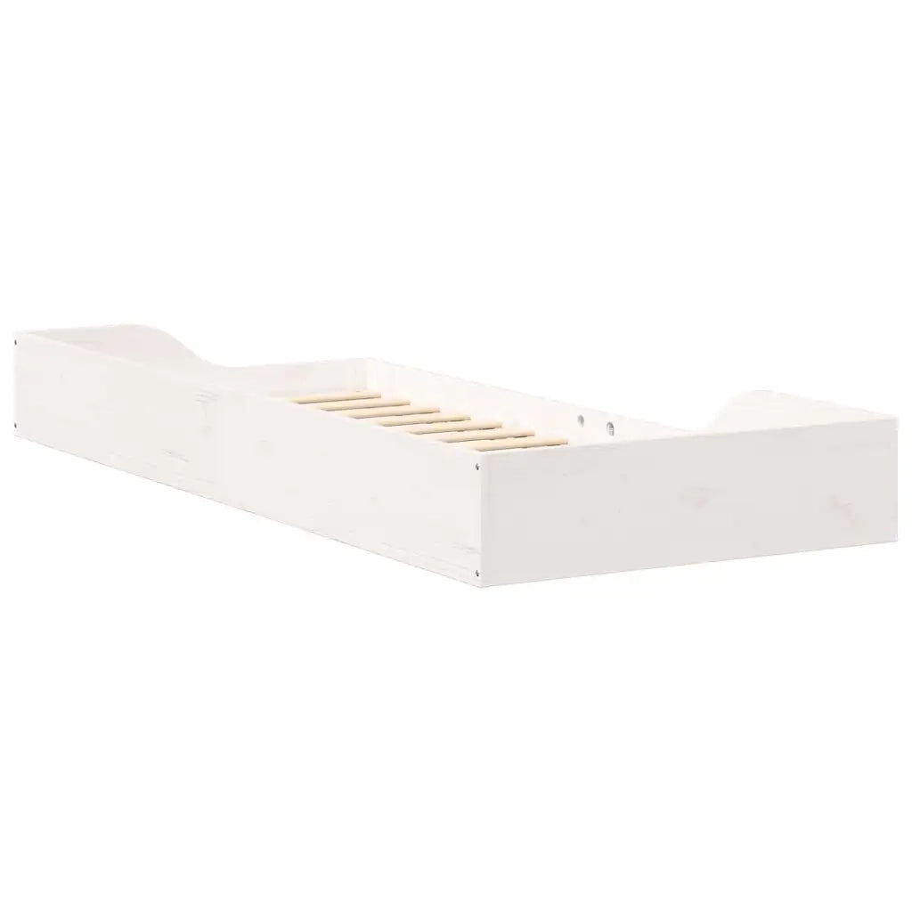 Struttura del letto Bianco 80 x 210 cm Pino massello 873401