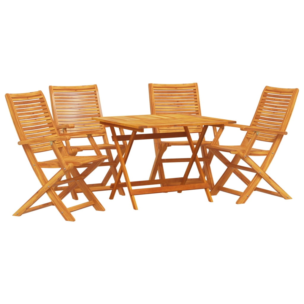 Set da Pranzo da Giardino  5 Pezzi - Legno Massello di Acacia