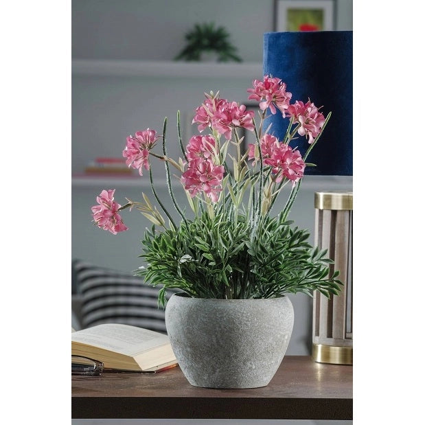 VASO CON FIORI D.15XH36CM IN 4 COLORI